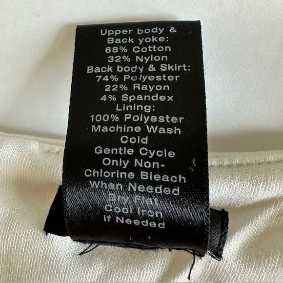 Ann Taylor Ponte Knit Crochet Dress Sleeveless Fit and Flare Cream Sz 6 - Picture 15 of 15